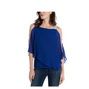 MSK Embellished Cold-Shoulder Top very pretty